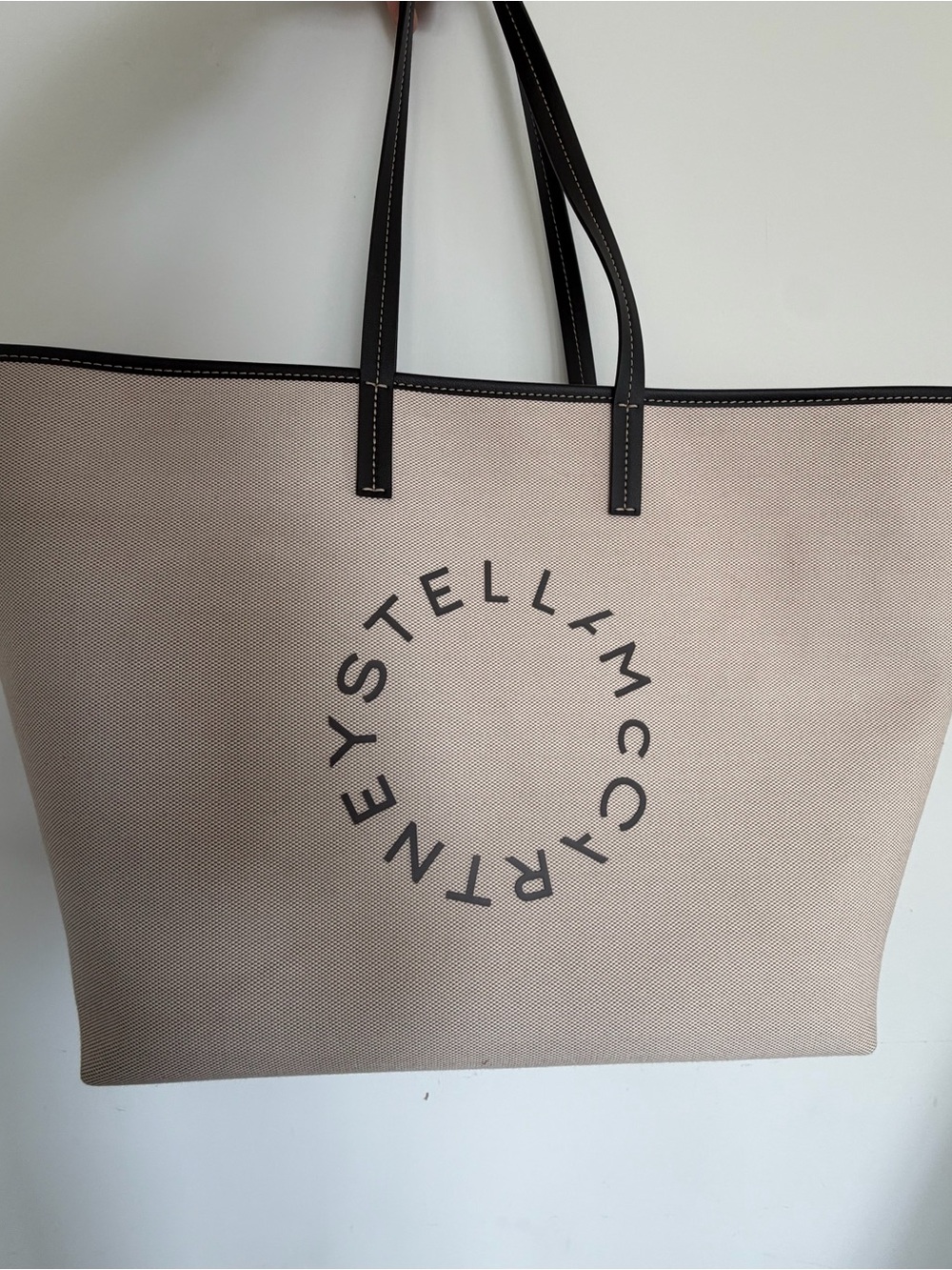 Stellah Two-Tone Canvas Tote with Black Pouch - Picture 3 of 4